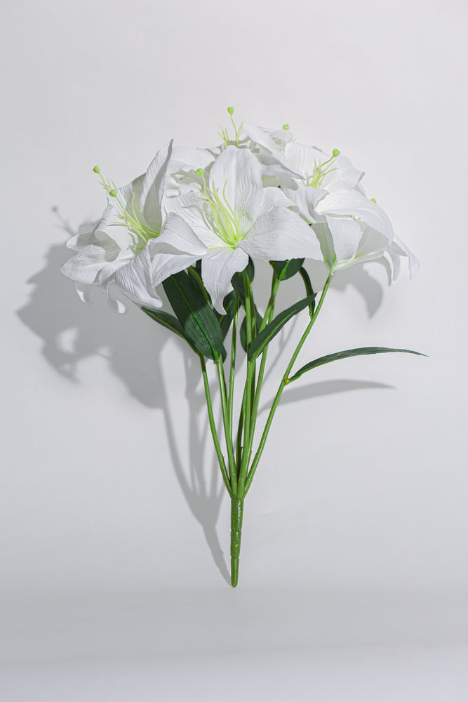 Artificial Asiatic Lilium White Bunch