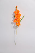 Artificial Gladioli Crimson Orchid Orange Stem