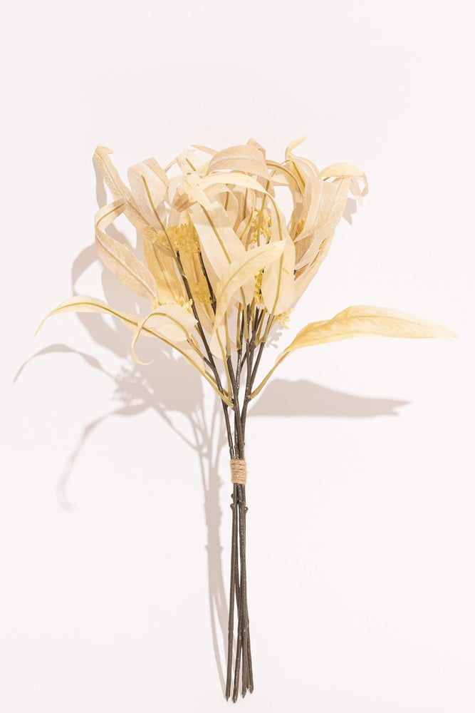 Artificial Eucalyptus willow bouquet Golden White