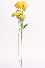 Artificial Asian Chrysanthemum Yellow Stem 3 Branches