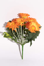 Artificial Gerbera Orange Bunch Velvet Stem