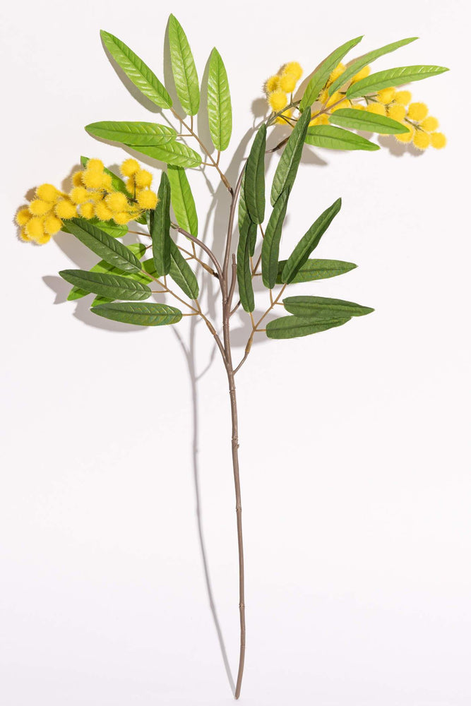 Artificial Australian Wattle Yellow Stem 3 Branches