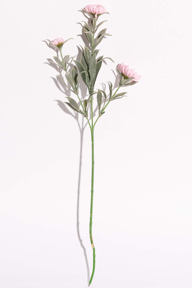 Artificial Mini Chrysanthemum Pink Stem 3 Branches