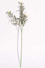 Artificial Mini Chrysanthemum White Stem 3 Branches