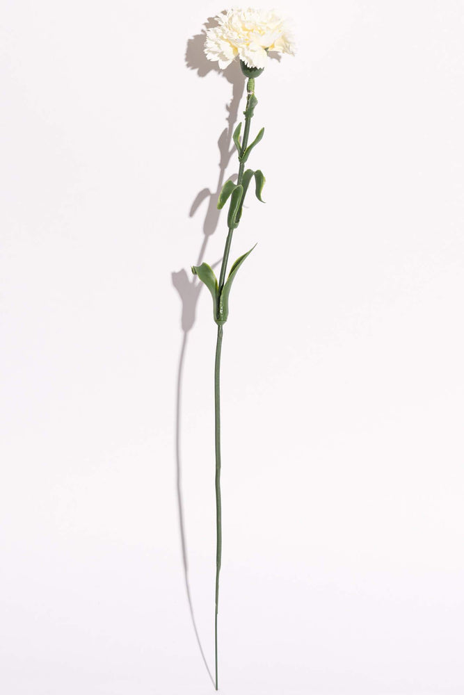 Artificial Carnation White Stem